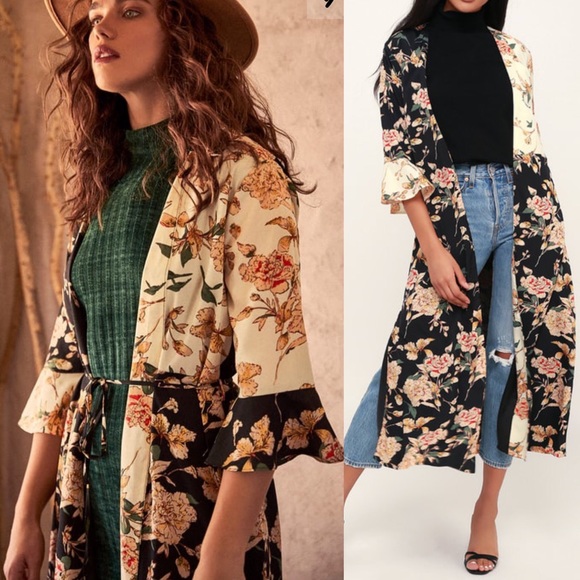 Lulus Other - 🆕 Lulu’s Garden Light Floral Duster